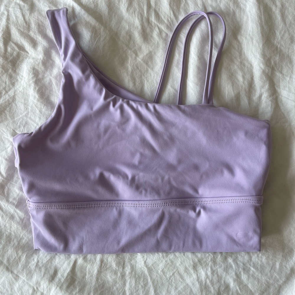 Purple sports bra